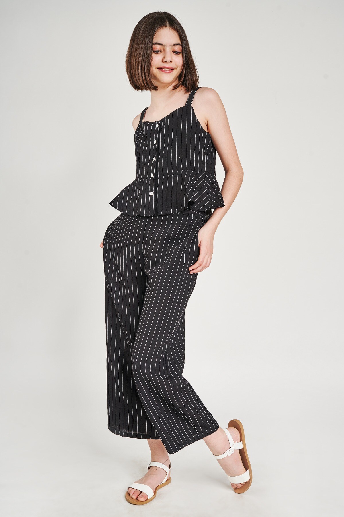 2 - Black Striped Printed Shirters Co-Ordinate  Set, image 2