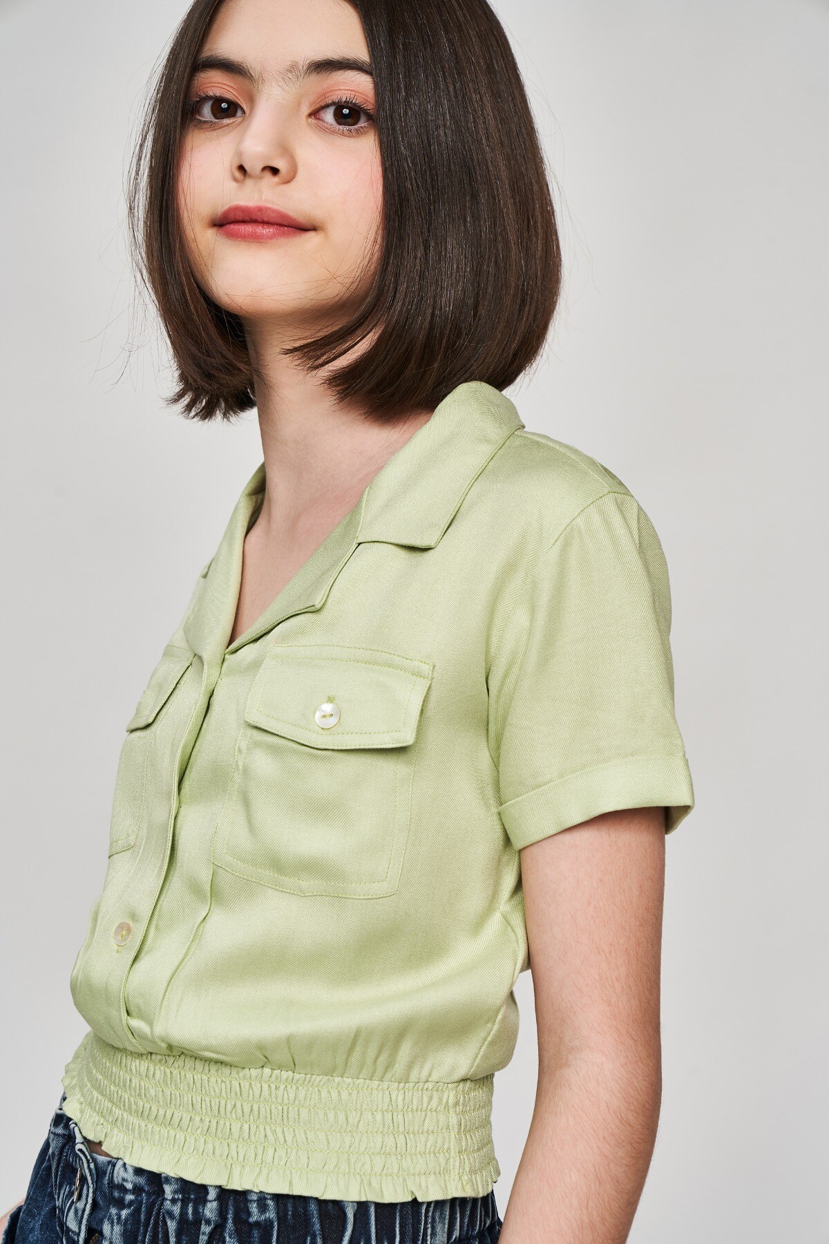 6 - Sage Green Solid Cropped Top, image 6