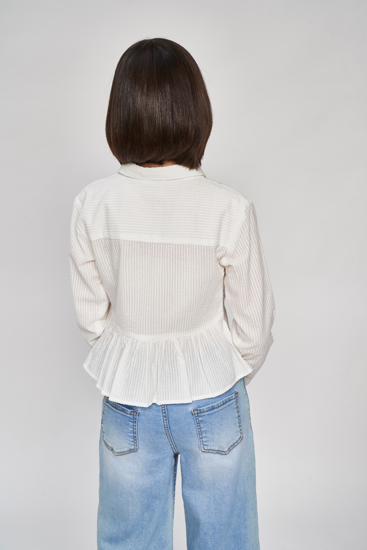 8 - White Self Design Shirters Top, image 8