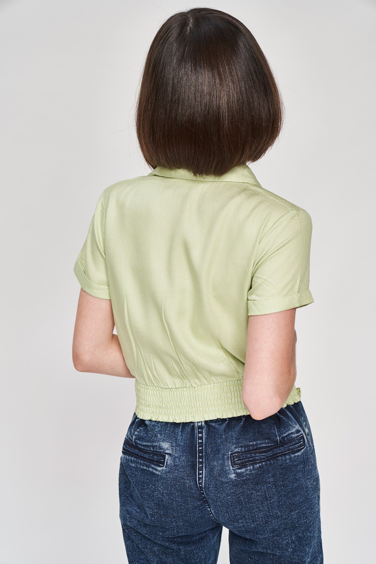 4 - Sage Green Solid Cropped Top, image 4
