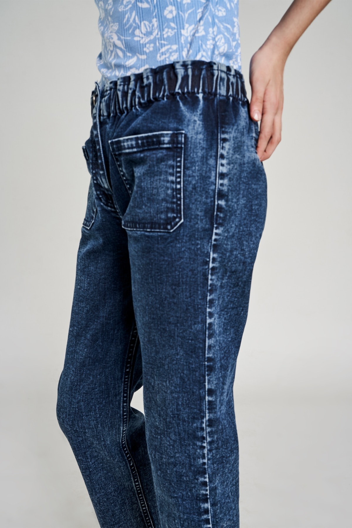 6 - Dark Blue Self Design  Bottom, image 6