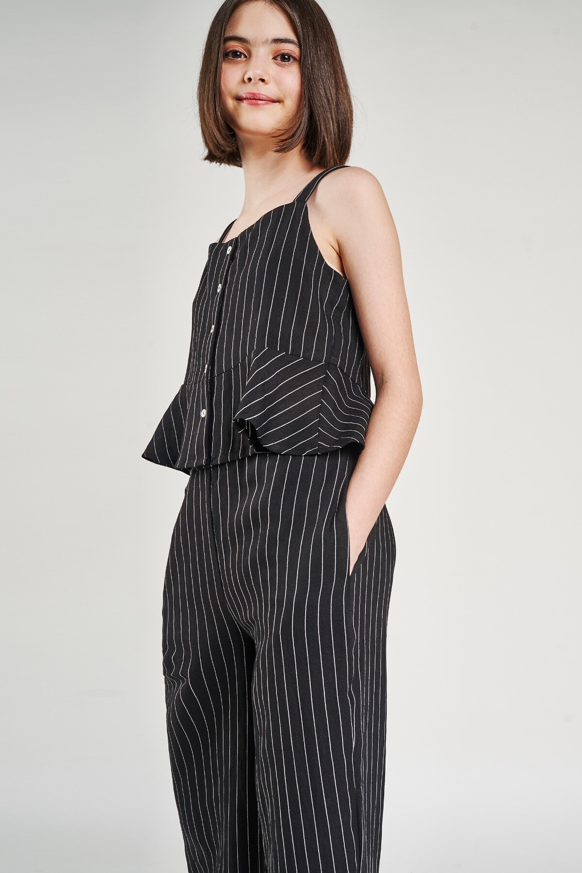 4 - Black Striped Printed Shirters Co-Ordinate  Set, image 4