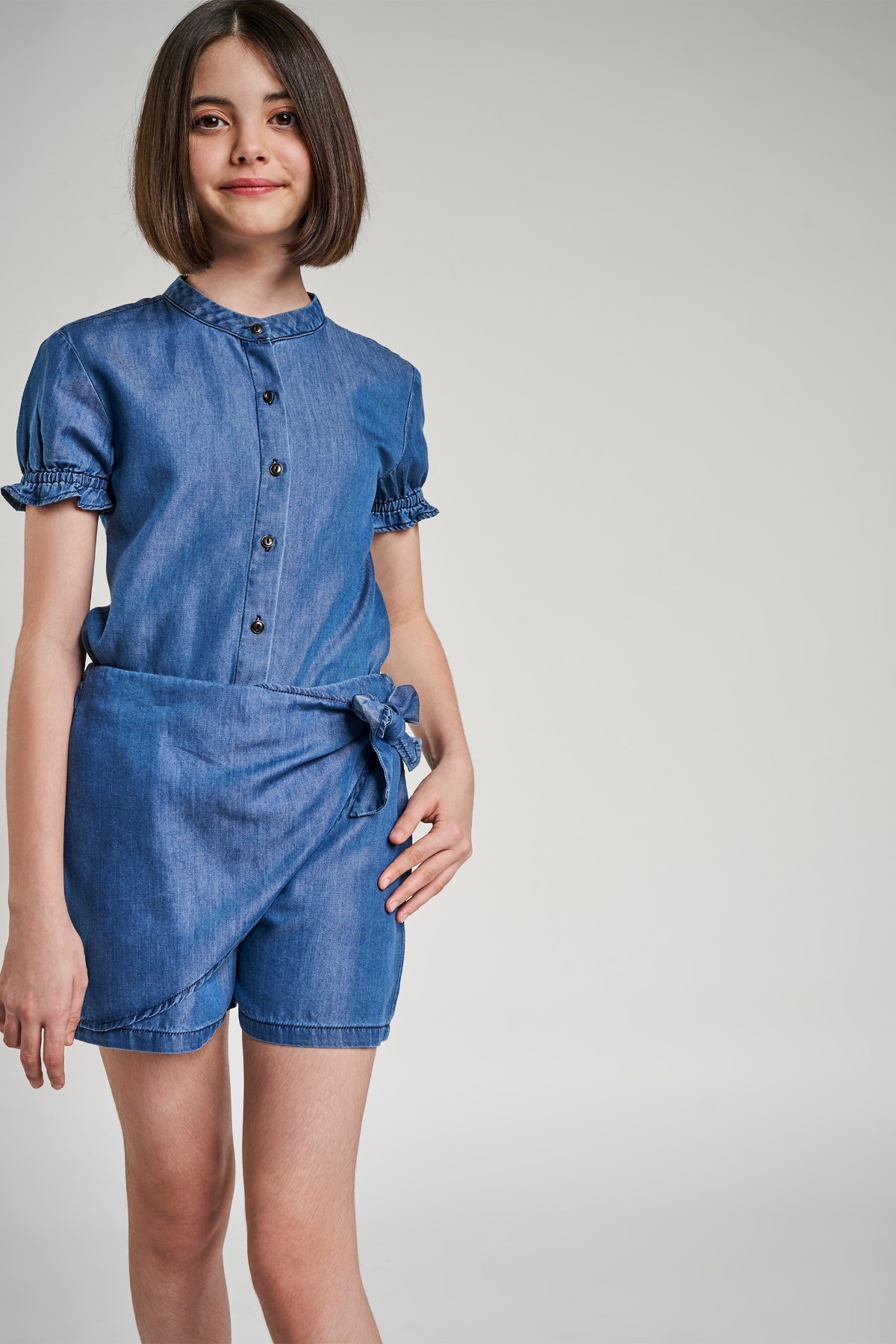 1 - Indigo Blue Solid Shirters Co-Ordinate  Set, image 1